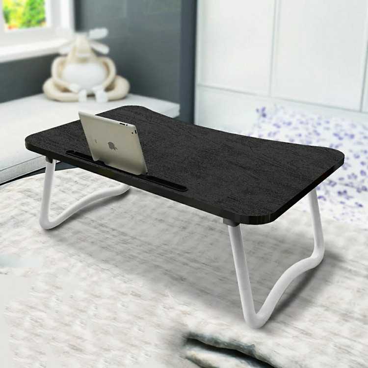 Bàn học bàn làm việc gấp kê laptop, khe cắm ipad