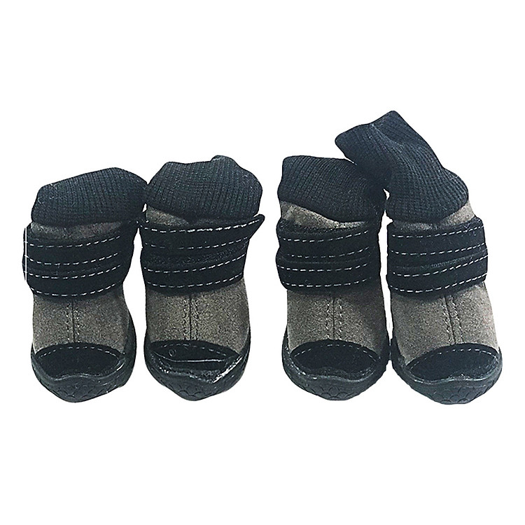 Giày Da Lộn Cổ Len Cho Mèo Kún Miu - Đen (Số 2)