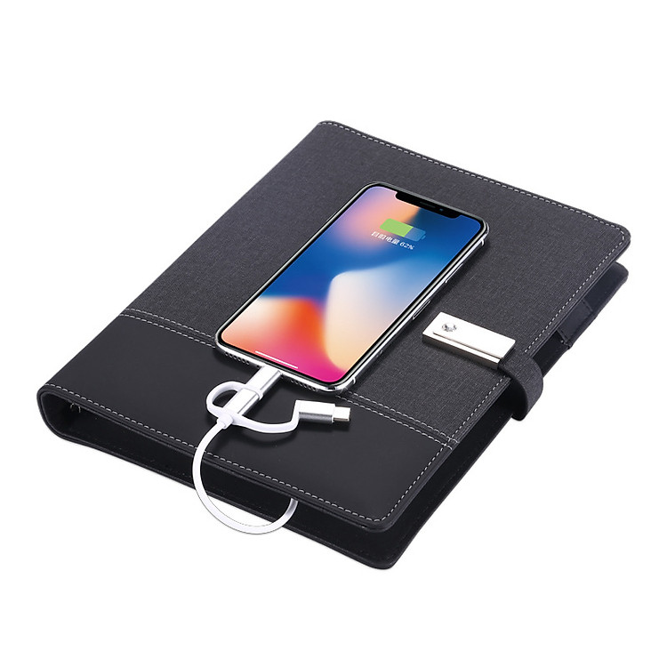 Sổ tay tích hợp sạc dự phòng (8000 mah) + USB (16GB) - BAOKE/NB2725 - Xám - Ảnh 3