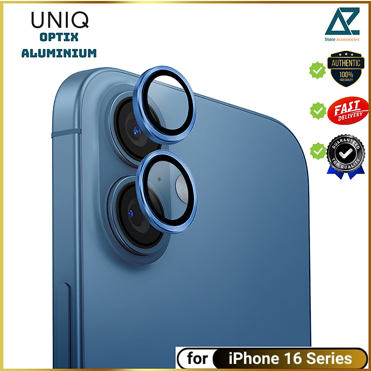 Miếng Dán Cường Lực LENS Camera UNIQ OPTIX Aluminium Dành Cho iPhone 16/ Iphone 16 Plus_ Hàng chính hãng