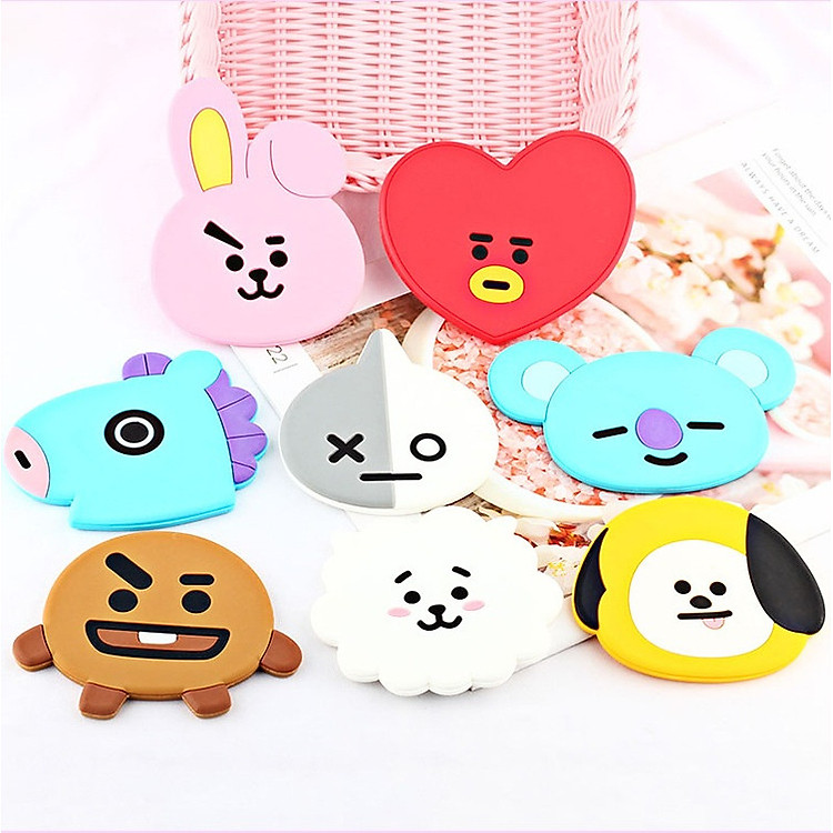 Gương mini một mặt BT21 BTS siêu cute