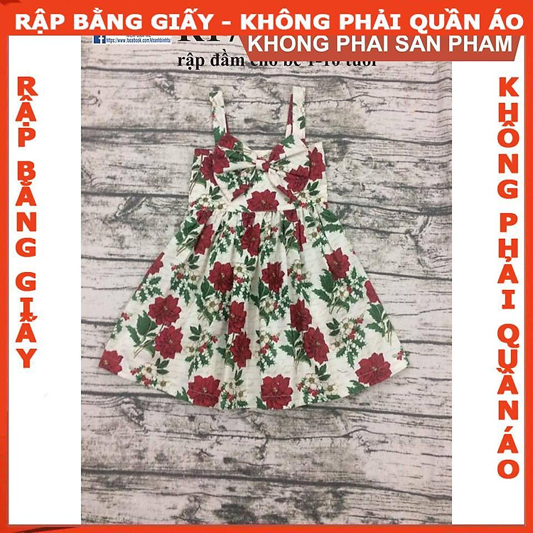 Rập giấy A0 đầm bé gái mã R171 (10 chiếc)