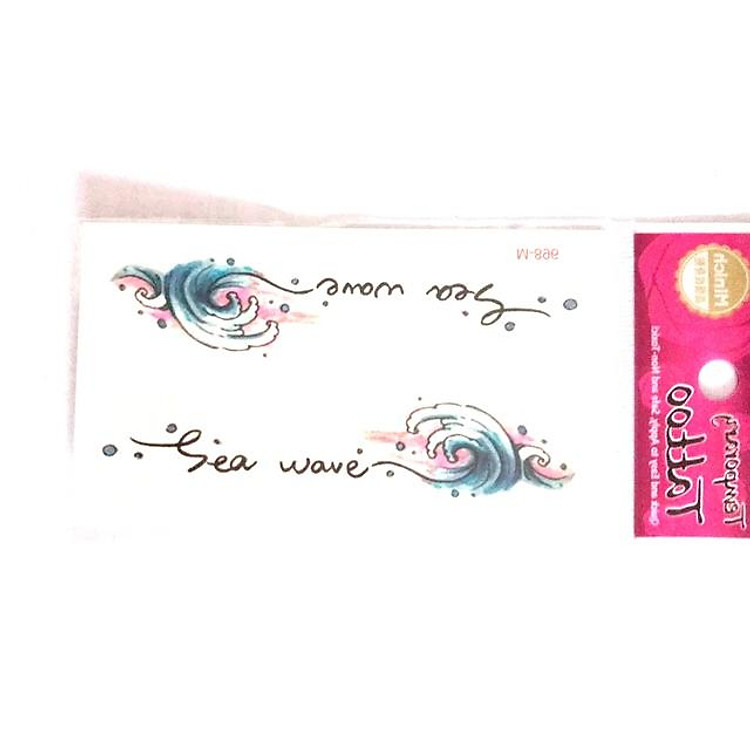 Hình xăm dán chữ kí gợn sóng 10x6cm- tặng tấm đồng size khi mua từ 5 tấm
