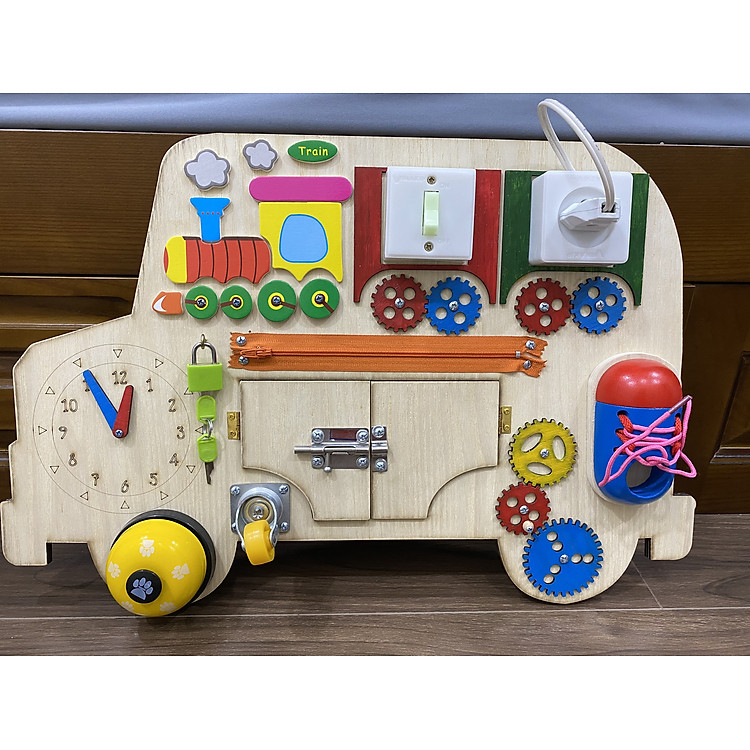 Bảng Đồ Chơi Gỗ Busy Board Ô Tô Chính hãng Giá rẻ - Hình ảnh 4