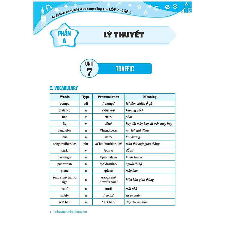 Global Success - Bộ Đề Kiểm Tra Định Kỳ 4 Kỹ Năng Tiếng Anh Lớp 7 (Tập 1) - Ảnh 3