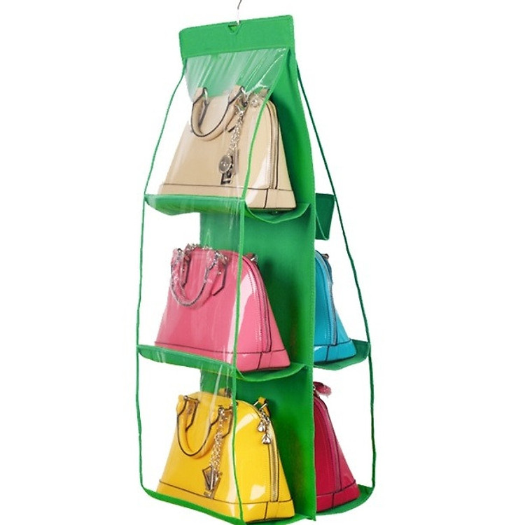 Kệ simili nhựa treo bảo quản túi xách sáu ngă đa năng, tiện lợi (giao màu ngẫu nhiên)