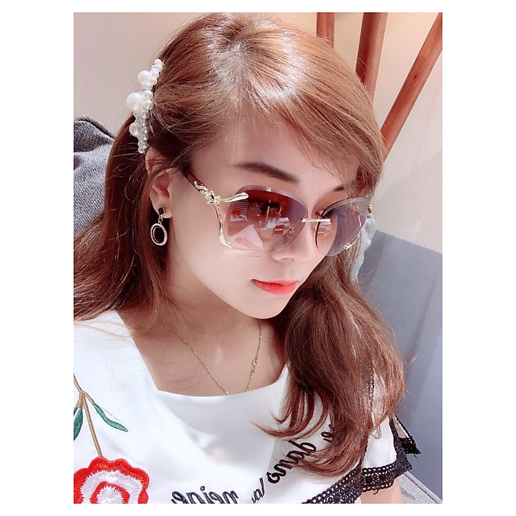 Kính Mát Nữ Thời Trang Cao Cấp Ốc Hồ Ly , Tròng Kính Phân Cực, Gọng Kính Chạm Khắc Hồ Ly Độc Đáo