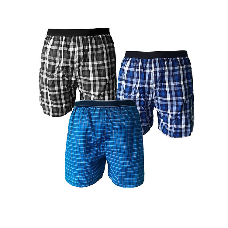 Bộ 3 quần đùi nam tập thể thao đi biển boxer ZQDN02.6 (màu ngẫu nhiên)