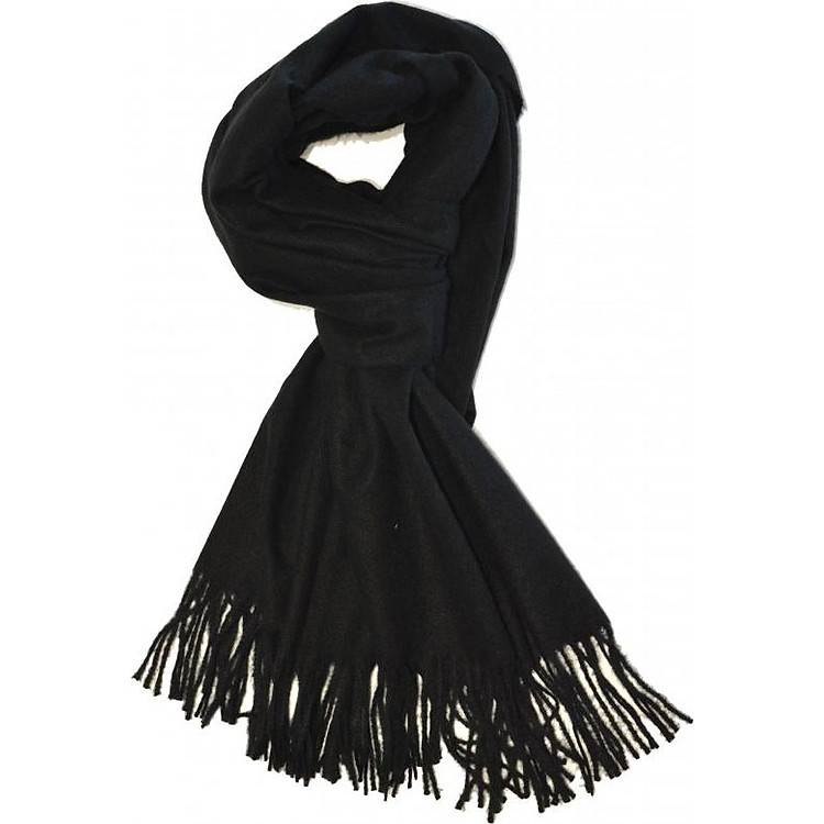 Khăn Len Dạ Choàng Cổ Màu Đen