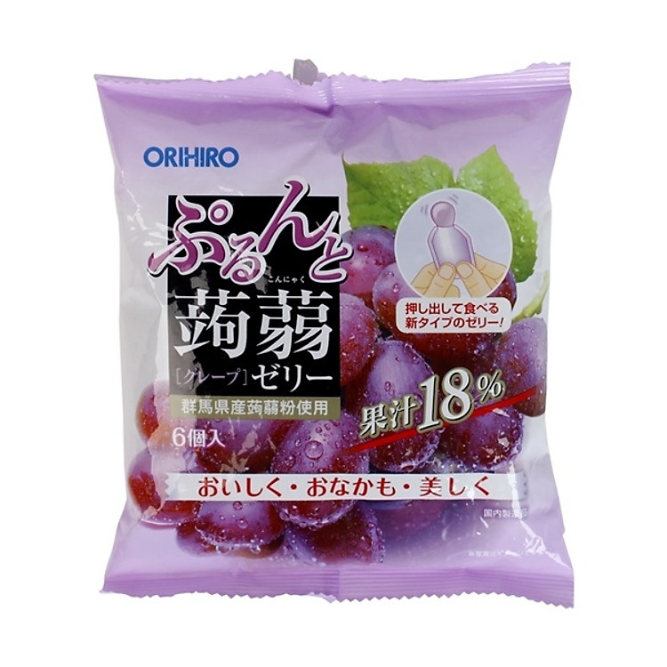Thạch trái cây Orihiro vị nho tím 120g