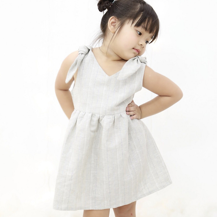 Đầm Caro Tai thỏ Bé Gái - Mamacares