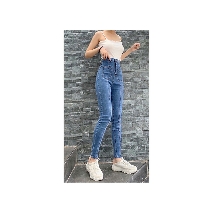 Quần jean nữ lưng cao Julido, chất jean cotton co dãn tôn dáng phụ nữ eo thon mẫu QQS01