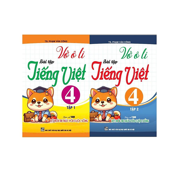 Sách - Combo vở ô li bài tập tiếng việt 4/1 + 2 (bám sát sgk kết nối tri thức với cuộc sống) - HA