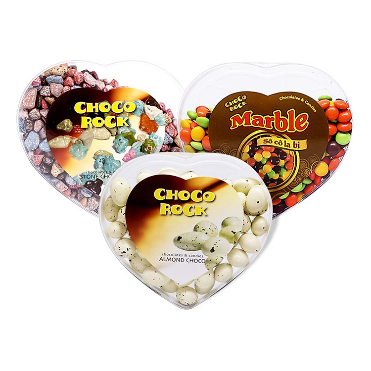 Combo 3 Socola Choco Rock: Đá + Bi + Hạnh Nhân (280gr)