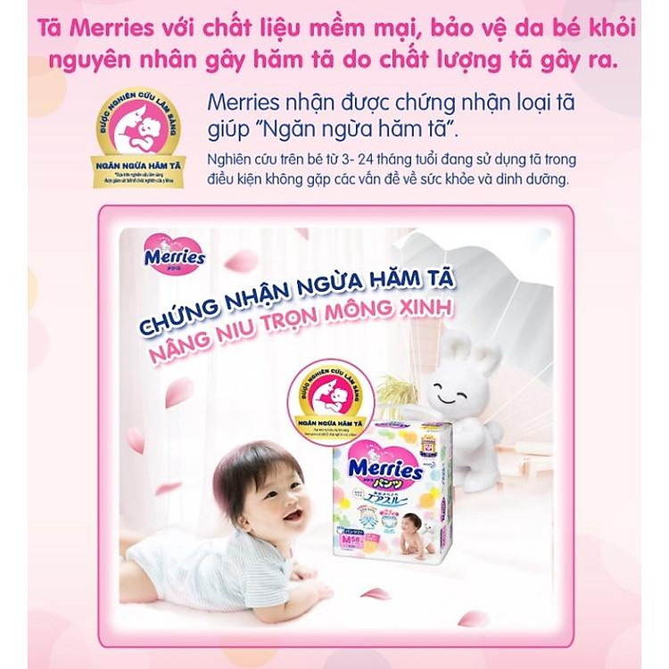 Tã quần Merries size M58 tại Agabang Chính hãng Ưu đãi - Hình ảnh 5