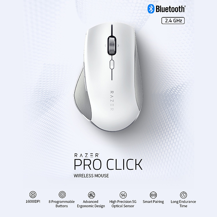 Chuột Không Dây Razer Pro Click Bluetooth Cảm Biến 8 Nút Bấm