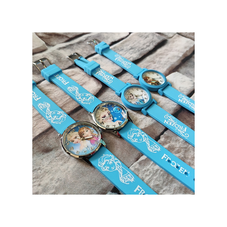 Đồng Hồ Dây Nhựa Dẻo Cho Bé Hình Nữ Hoàng Băng Giá Frozen - Hình Ngẫu Nhiên