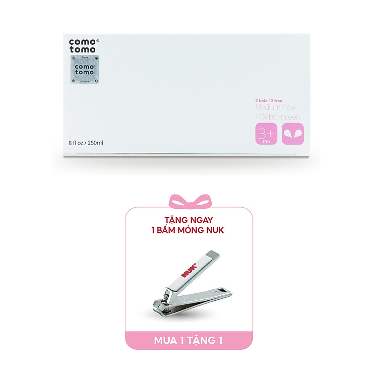 Bộ bình sữa silicone Comotomo 250ml - Hồng Giá rẻ - Hình ảnh 5