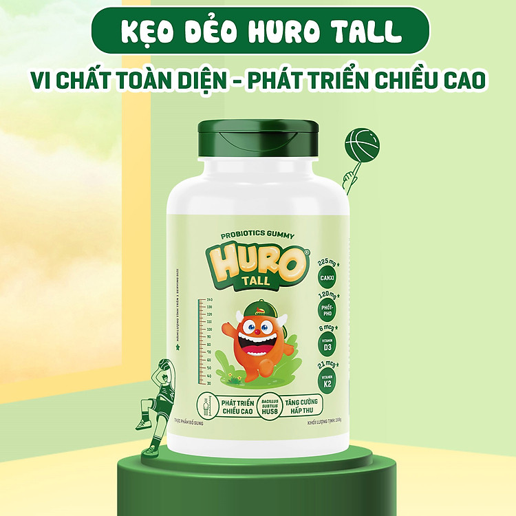 Kẹo dẻo Huro Tall - Giàu Canxi cho trẻ Uy tín Tiết kiệm - Hình ảnh 2