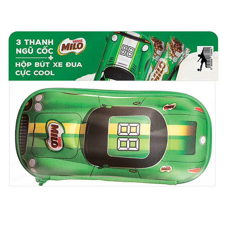 Combo 3 Thanh ngũ cốc ăn sáng Nestlé MILO (23.5g/Thanh) và 1 Hộp bút xe hơi - Giao mẫu ngẫu nhiên