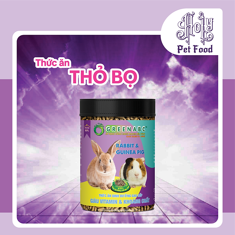 Thức ăn THỎ BỌ, Chuột Lang, Hà Mã Mini, Rabbit, Guinea Pig - Cơ thể săn chắc, Tăng đề kháng - hộp 480g