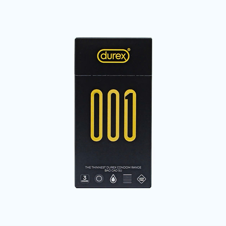 Bao cao su DUREX 001 Water based polyurethane (Hộp 3 cái)