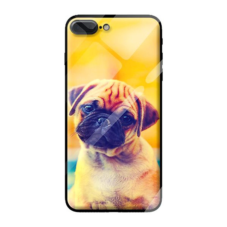 Ốp kính cường lực cho iPhone 8 Plus chó 25 - Hàng chính hãng