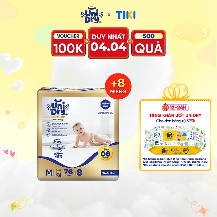 Tham Khảo tại ConCung: Tã quần Unidry G3X Supreme size M , nhận ngay nhiều Ưu đãi