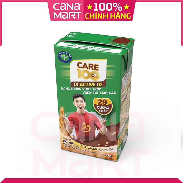 Thùng sữa Nutricare Care 100 Active 110ml Chính hãng Giá rẻ - Hình ảnh 3
