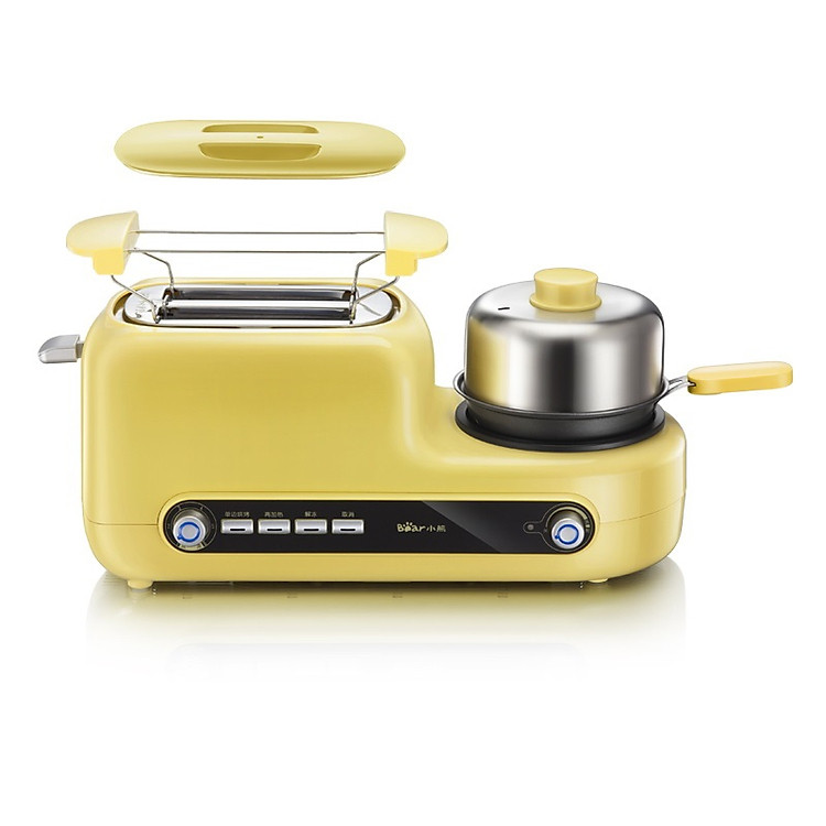 Máy nướng bánh mì kèm bếp mini, máy làm đồ ăn sáng đa năng Bear DSL-A02Z1 - HÀNG CHÍNH HÃNG