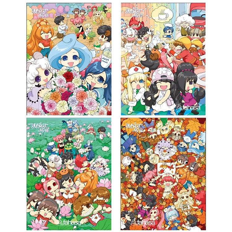 Bộ 10 Tập Lớp Học Mật Ngữ - 100 Trang - Kẻ Ngang (4 Mẫu Bìa Ngẫu Nhiên Trong 1 Lốc Tập)