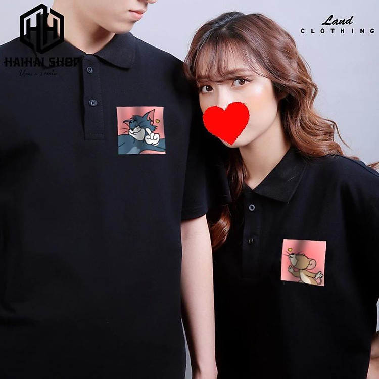 ÁO POLO ĐÔI DỄ THƯƠNG ĐỘC LẠ, CHẤT ĐẸP.