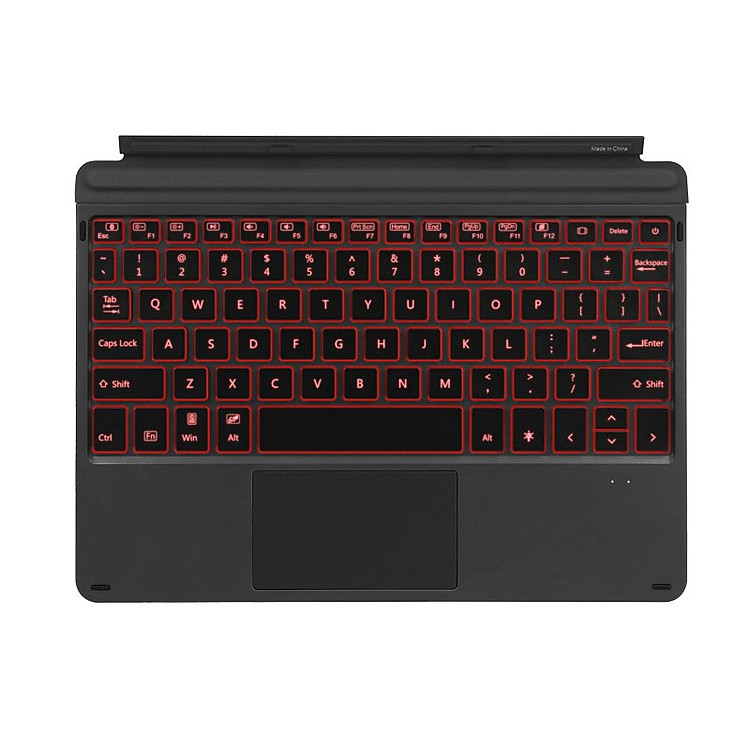 Bàn phím Bluetooth typer cover slim tích hợp đèn LED cho Surface Go Promax Go (Xám đen) - Hàng nhập khẩu