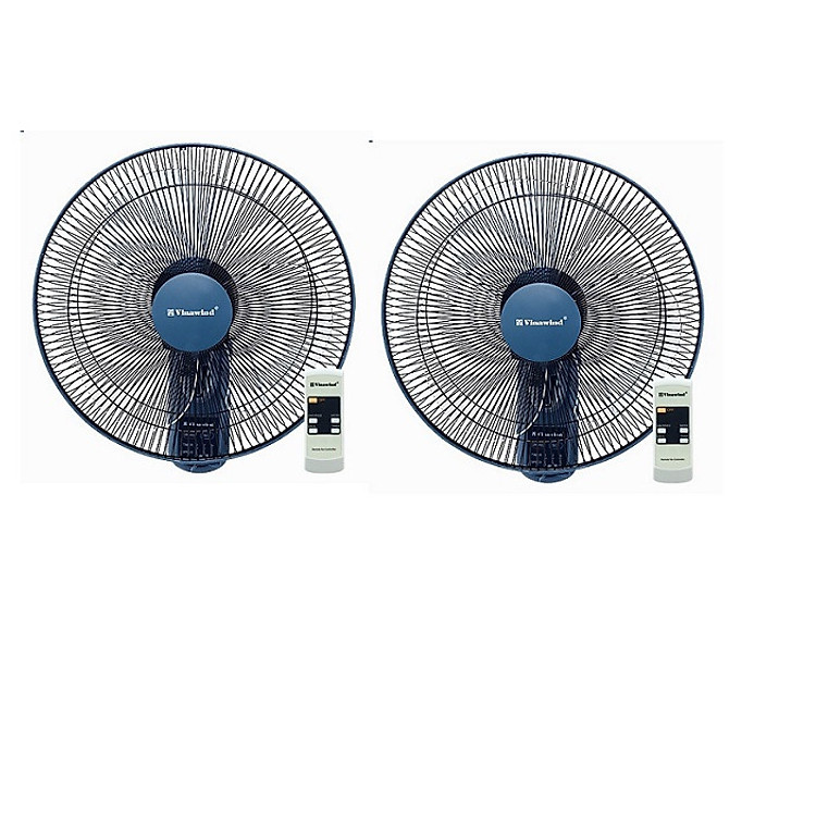 Combo 2 quạt treo tường Vinawind cánh 400 điều khiển từ xa QTT400X-PN