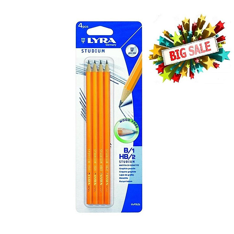 Bút chì đen LYRA STUDIUM (4 chiếc)