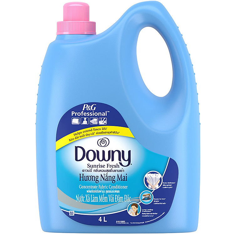 Nước xả vải Downy Hương Nắng mai 4L (Dạng chai)