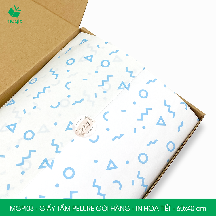 Giấy Pelure gói hàng in họa tiết (100 tấm, 60×40 cm)