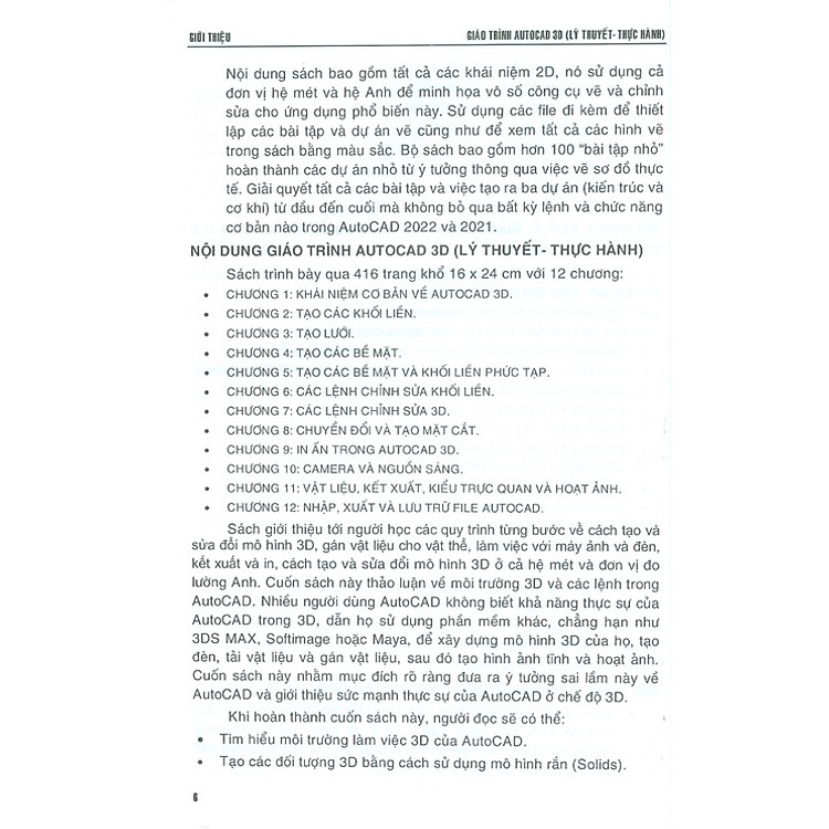Giáo Trình Autocad 3D - Lý Thuyết-Thực Hành - Ảnh 5