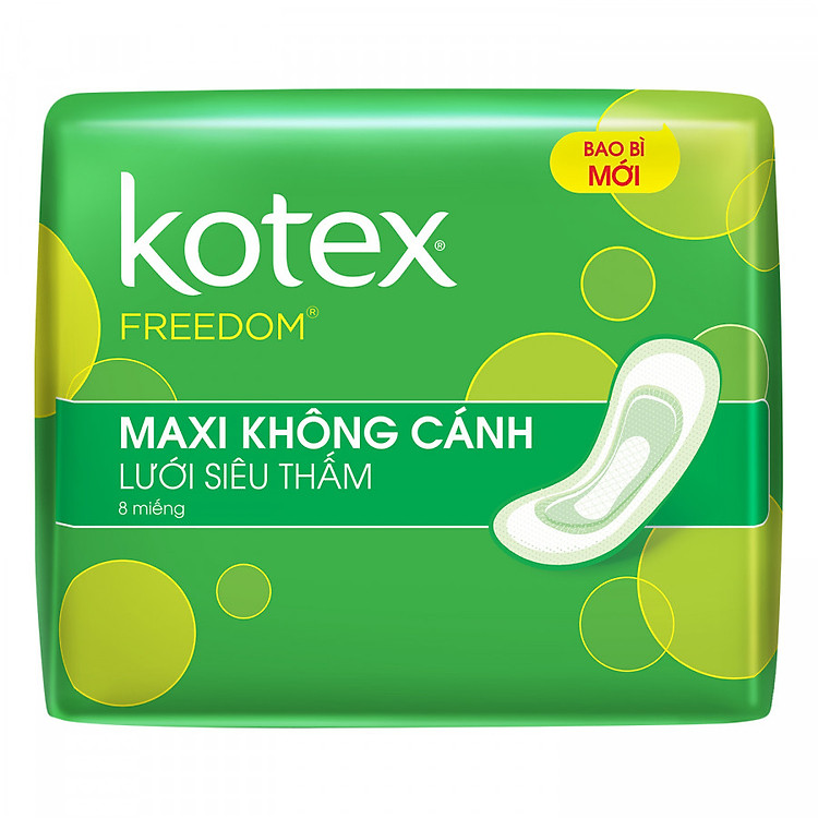 Băng Vệ Sinh Kotex Freedom mặt lưới dày Không cánh 8 x 48