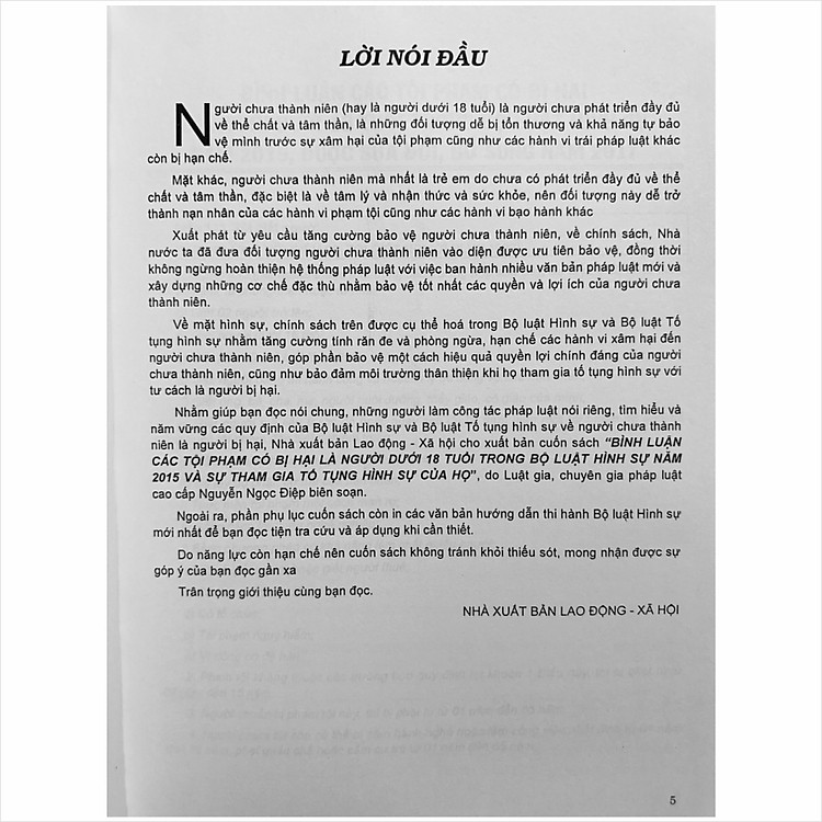 Bình Luận Các Tội Phạm Có Bị Hại Là Người Dưới 18 Tuổi Trong Bộ Luật Hình Sự Năm 2015 (V1643P) - Ảnh 2