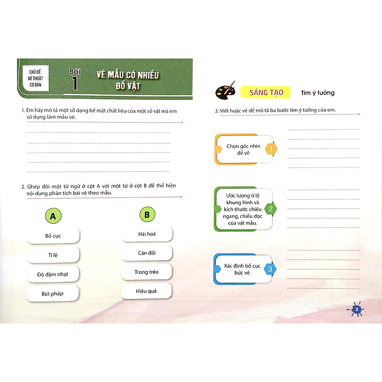 Vở Thực Hành Mĩ Thuật 9 (Cánh Diều) - Ảnh 2