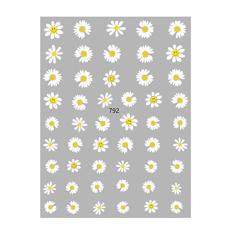 SET 10 DECAL DÁN MÓNG HOA CÚC