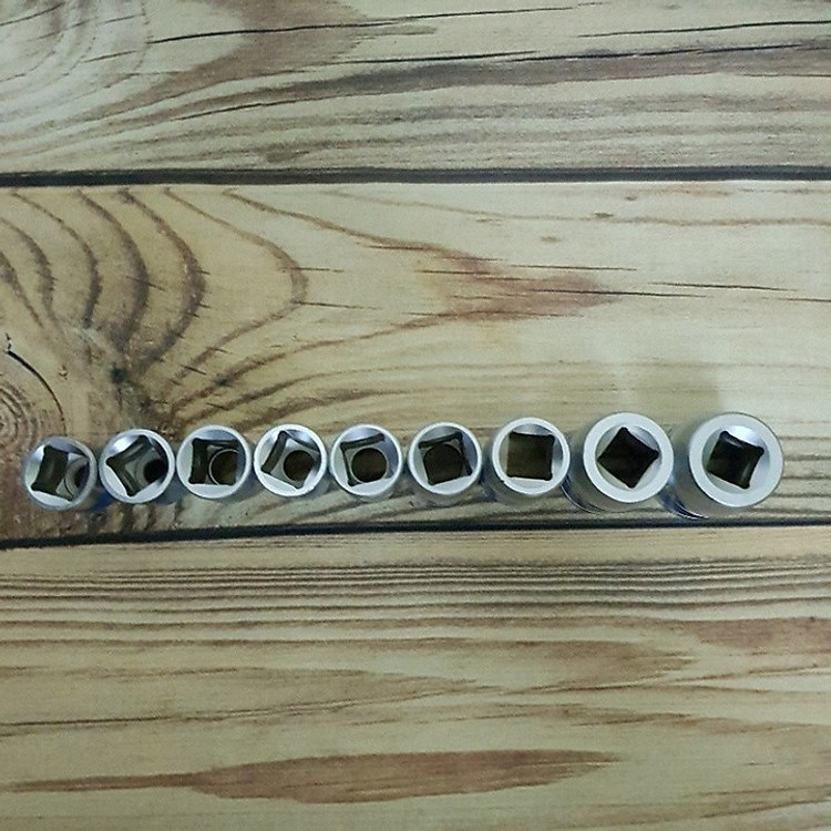 BỘ 9 ĐẦU TUÝT KHẨU VẶN ỐC 8 ĐẾN 24MM
