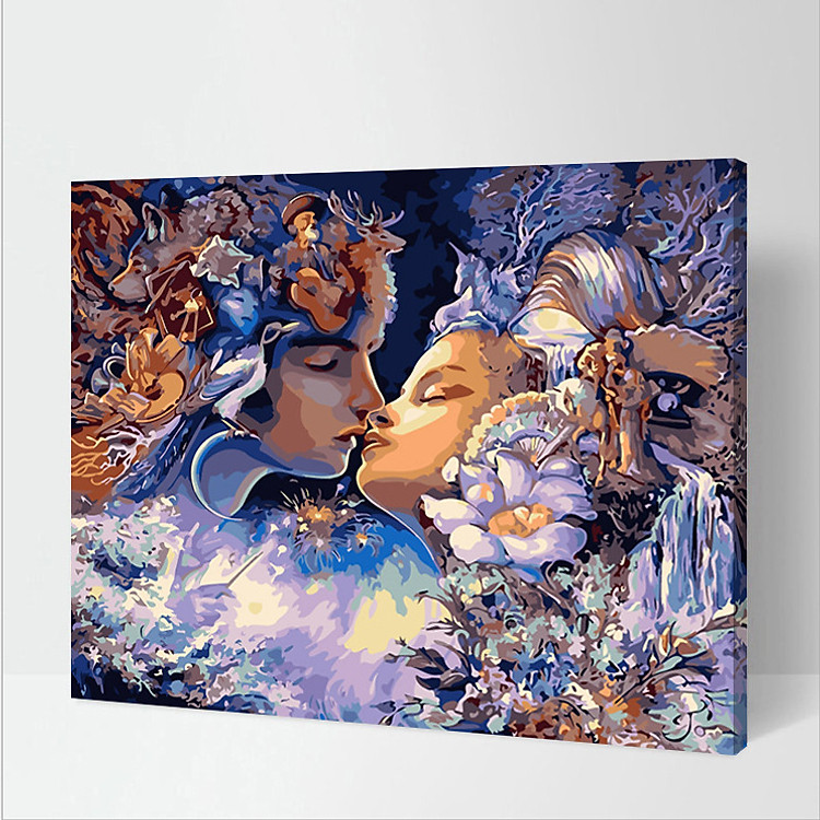 Tranh tô màu theo số Trái Cấm Adam Và Eva