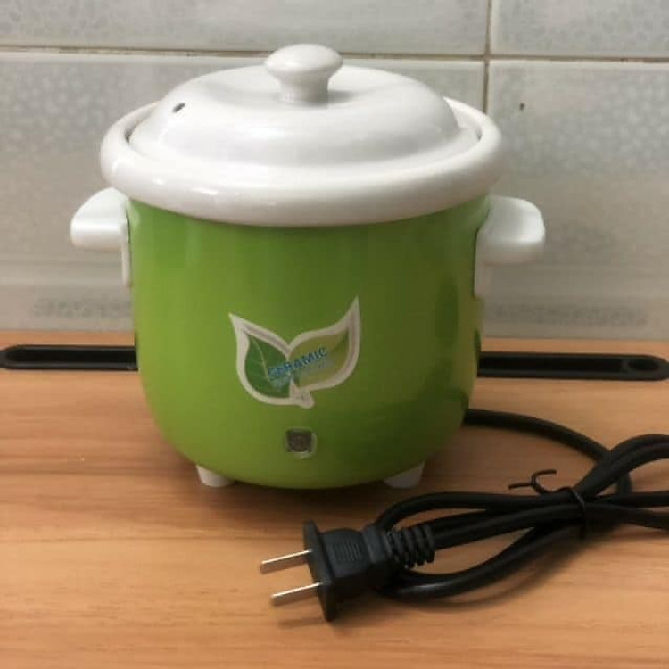 Nồi nấu cháo em bé, chưng yến (Xanh)