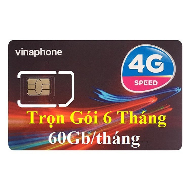 Sim 4G Vinaphone Trọn Gói 60Gb/Tháng (trọn gói 6 tháng) - Chính hãng