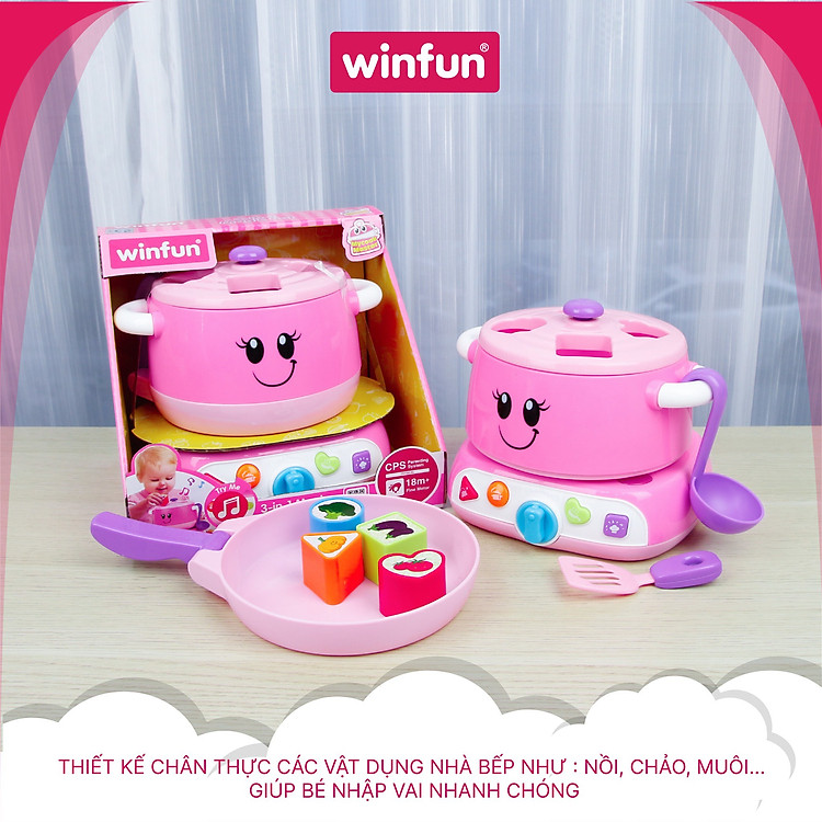 Mua Đồ chơi nấu ăn Winfun 3-in-1 Hồng Chính hãng Giá tốt - Hình ảnh 3