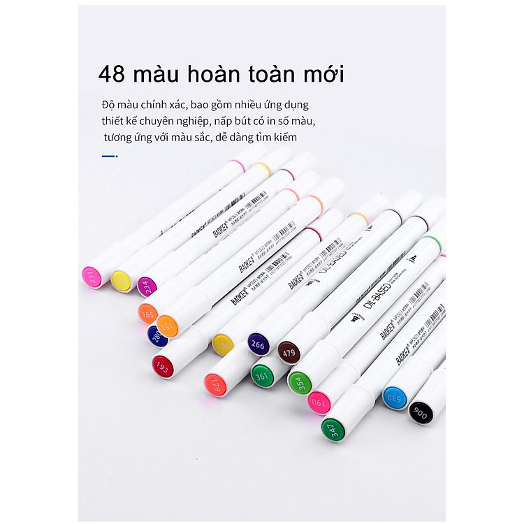 Bút Lông Nghệ Thuật Marker 2 Đầu (48 màu/hộp) - Ảnh 2