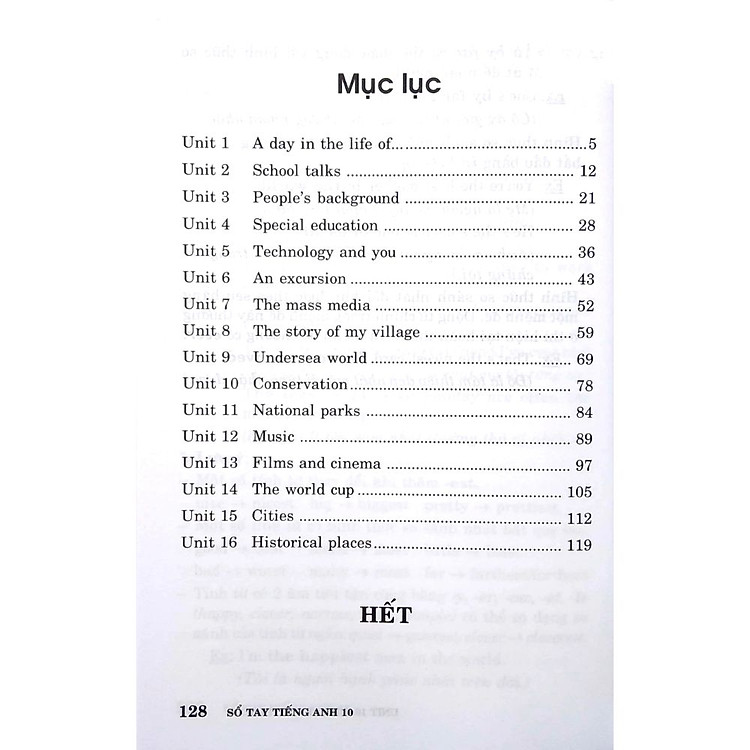 Sổ tay Tiếng Anh Lớp 10 - Ảnh 3