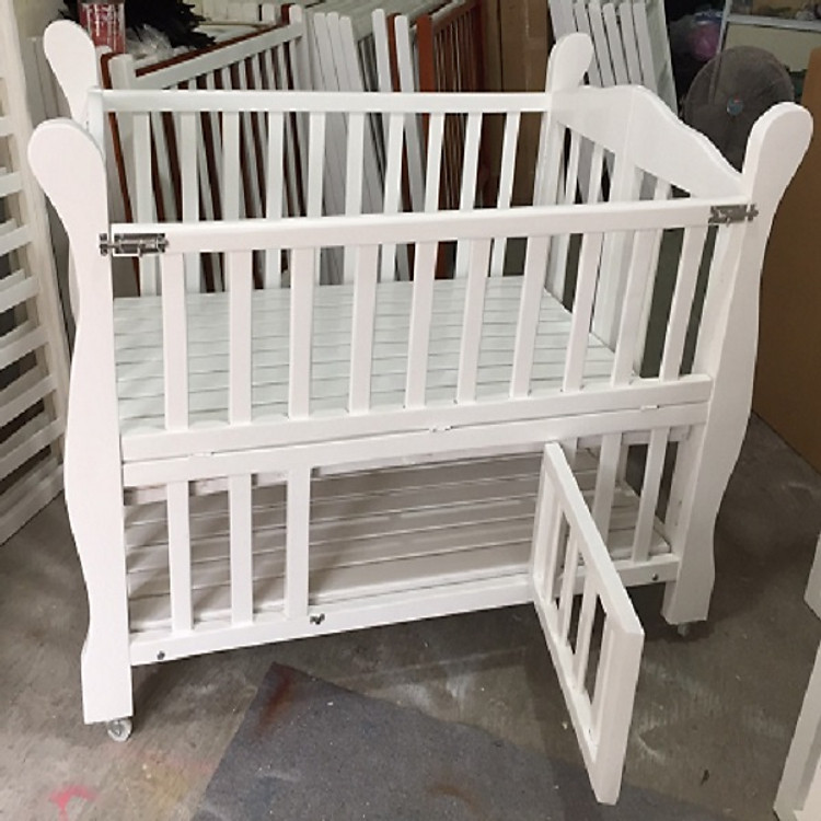 Cũi giường trẻ em đa năng Suri trắng